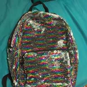 Multi Color/silver flippy sequin back pack